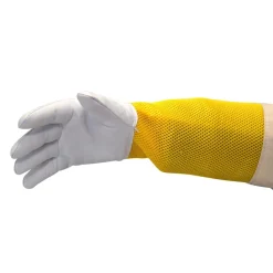 Bienenreich Lederhandschuhe Profi XL weiß / gelb