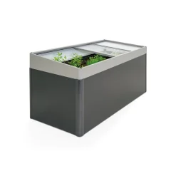 Frühbeetaufsatz für Hochbeet 2 x 1 m quarzgrau^Biohort Outlet