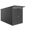 Biohort Gerätehaus AvantGarde A4 dunkelgrau metallic mit Doppeltür schmal