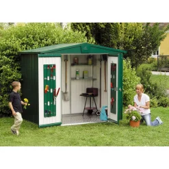 Gerätehaus Europa Größe 3 dunkelgrün^Biohort Best