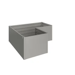 Hochbeet Größe L quarzgrau-metallic^Biohort Best