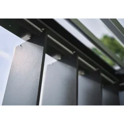 Lamellenseitenwand Gr. 3m dunkelgrau-metallic^Biohort Clearance