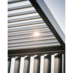 Lamellenseitenwand Gr. 4m quarzgrau-metallic*Biohort New