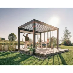 Biohort Pergola Gr. 4 x 3 dunkelgrau/silber-metallic