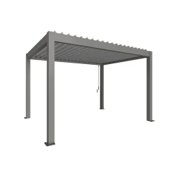 Pergola Gr. 4 x 3 quarzgrau/silber-metallic^Biohort Discount