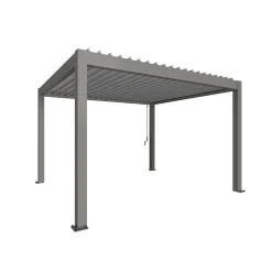 Pergola Gr. 4 x 3,5 quarzgrau/silber-metallic^Biohort Sale