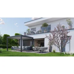 Pergola Gr. 3 x 3 quarzgrau-metallic*Biohort Outlet