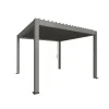Pergola Gr. 3,5 x 3,5 quarzgrau-metallic^Biohort Discount