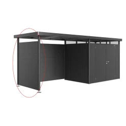 Seitenwand für Seitendach zu Gerätehaus HighLine H2 dunkelgrau-metallic*Biohort