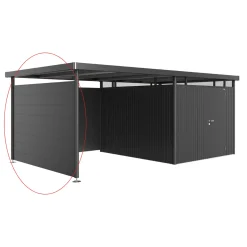 Seitenwand für Seitendach zu Gerätehaus HighLine H5 dunkelgrau-metallic*Biohort Best
