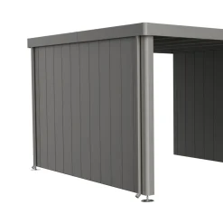Seitenwand für Seitendach zu Gerätehaus Neo Gr. 4A/4B/4C/4D quargrau-metallic*Biohort Outlet