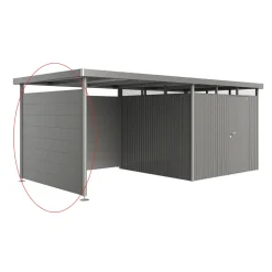 Biohort Seitenwand für Seitendach zu Gerätehaus HighLine H4 quarzgrau-metallic