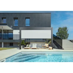 Sonnenschutzrollo Gr. 3,5 m quarzgrau-metallic^Biohort Hot