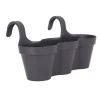 Blumenkasten Capri Triple Kunststoff anthrazit^ Best