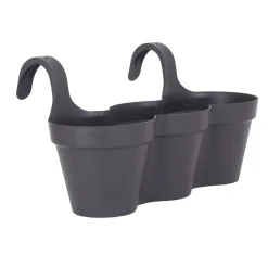 Blumenkasten Capri Triple Kunststoff anthrazit^ Best