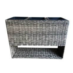 Blumenkasten mit 3 Pflanztöpfen Anisbraun* Discount