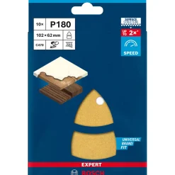 Bosch Professional Expert C470 Schleifpapier mit 11 Löchern für Multischleifer 102 x 62 mm 93 mm G 180 10- teilig