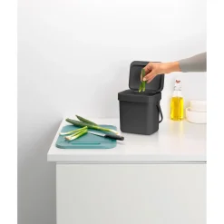 Brabantia Abfalleimer Sort & Go 18,8 x 18,1 x 13,9 cm grau* Best