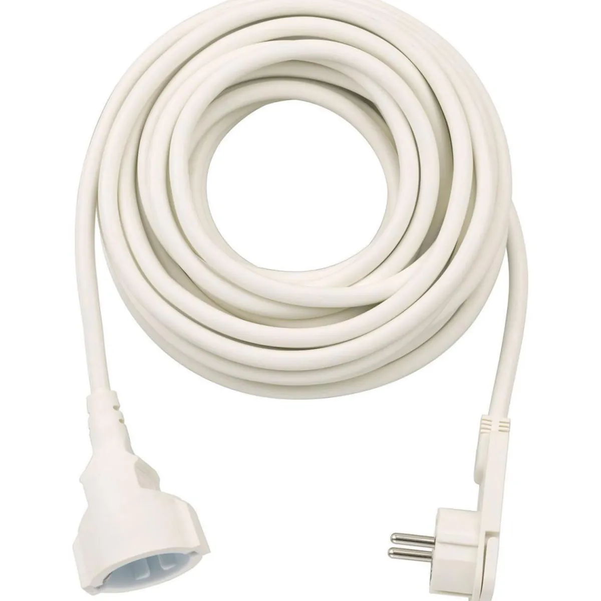 Brennenstuhl Qualitäts-Kunststoff-Verlängerungskabel mit Flachstecker 1000 cm weiß