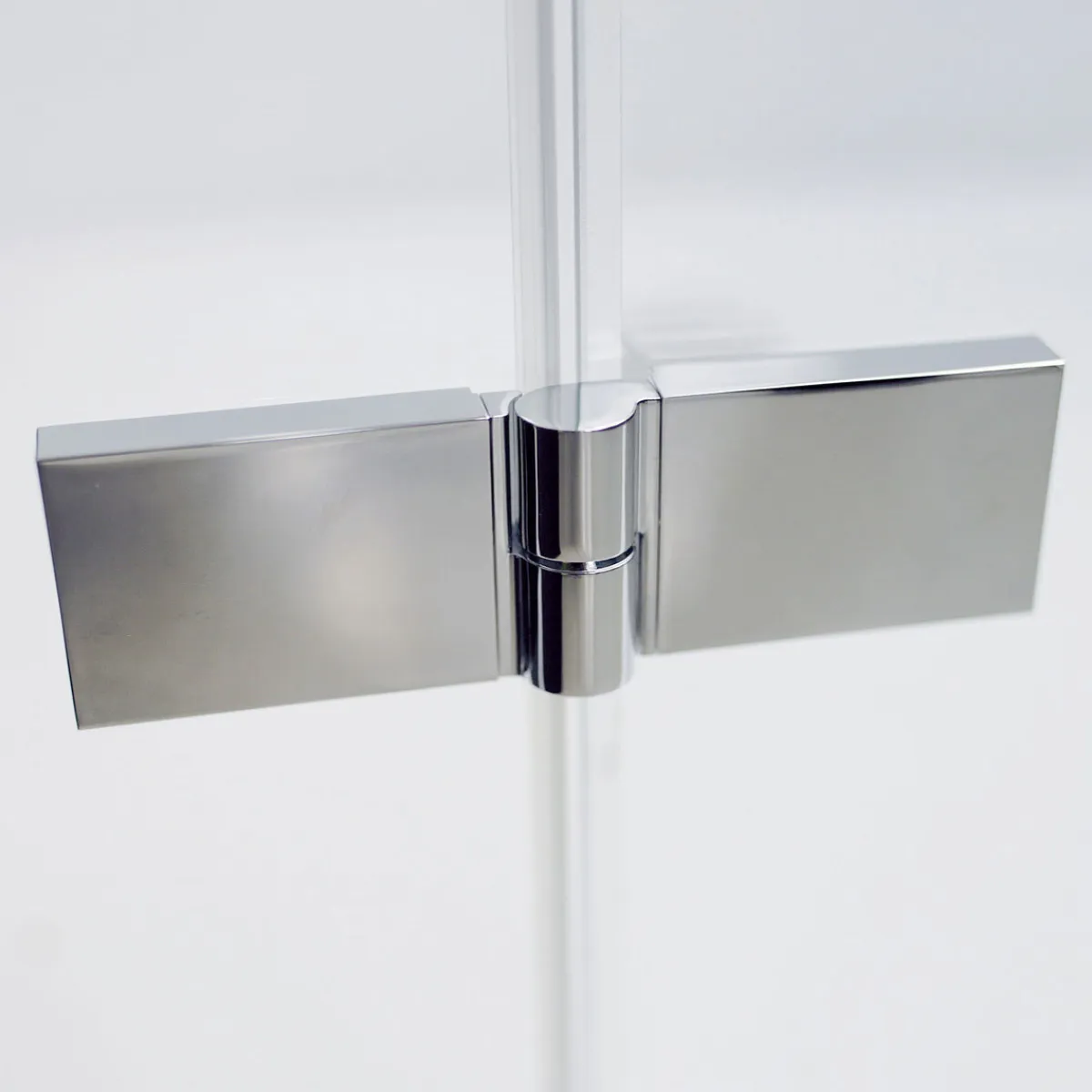 Breuer Drehfalttür Panorama für Seitenwand Anschlag links alu chromeffekt grau getönt 900 mm