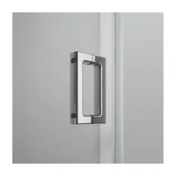 Breuer Drehtür Avanata mit Festteil für Seitenwand Anschlag rechts alu chromeffekt satiniert 1000 mm