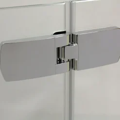 Drehtür Avanta mit Festteil für Nische Anschlag rechts alu chromeffekt Klarglas 800 mm*Breuer New