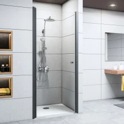 Drehtür Elana 6 für Nische Anschlag links schwarz matt Terrazzo 800 mm^Breuer Clearance