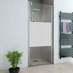 Breuer Drehtür Europa Design für Nische Anschlag links schwarz matt Intima 800 mm