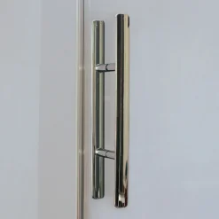 Breuer Drehtür Europa Design für Nische Anschlag rechts alu chromeffekt Klarglas 900 mm