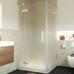 Breuer Eckeinstieg Avanta Drehtür 4-teilig alu chromeffekt satiniert 750/800 mm