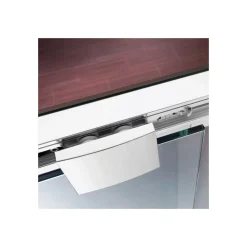 Eckeinstieg Panorama Schiebetür Soft und Silent 4-teilig alu chromeffekt grau getönt 1400/1400 mm^Breuer Discount