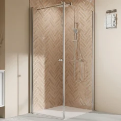 Breuer QUICK72 Elana 2.0 Seitenwand rechts für Drehtür Alu silber matt Klarglas 900 mm