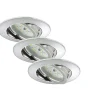Briloner LED-Einbauleuchte 3er-Set schwenkbar chrom