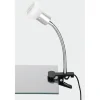 Briloner LED-Klemmleuchte titan-weiß