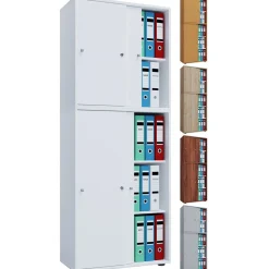 VCM Büroschrank Lona XXL mit Schiebetüren Sonoma-Eiche