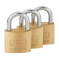 Vorhängeschloss-Set Trio 405 40 GL 37,6 x 60 x 12,6 mm Messing^Burg Wächter