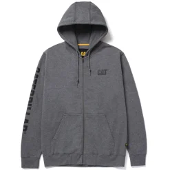CAT Zip Hoodie Banner Gr. L dunkelgrau