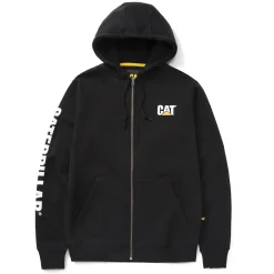 CAT Zip Hoodie Banner schwarz Gr. L