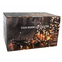 Cluster 1536LED warmweiss IP44 9.9M 1,5MTimer