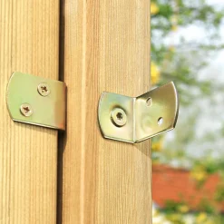 Flechtzaunbeschlag Stahl verzinkt 4 Stück*Connex