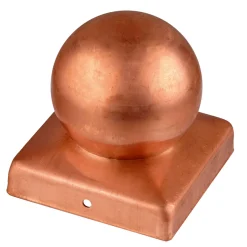 Pfostenkappe mit Kugel9 x 9 cm Kupfer^Connex