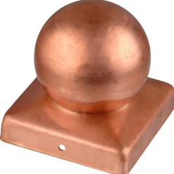 Pfostenkappe mit Kugel7 x 7 cm Kupfer^Connex Hot