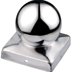 Pfostenkappe Niro mit Kugel 9 x 9 cm matt*Connex