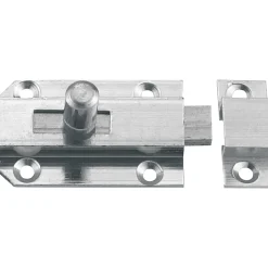 Profilriegel gerade 2,5 x 8 cm Messing vernickelt*Connex Online