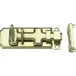 Sicherheits-Schloßriegel 35 x 80 mm verzinkt gelb*Connex Hot