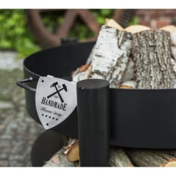 Feuerschale Montana 60 inkl. Holzlager 68x45cm Schwarz^CookKing Discount