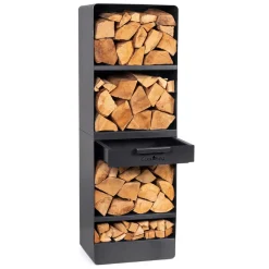 CookKing Kaminholzregal Vento 30x40x120cm Schwarz