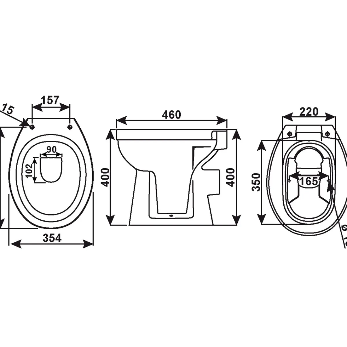 Komfort Tiefspül WC weiß^Cornat Clearance