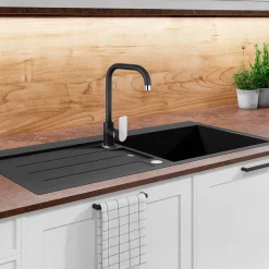 Cornat Spültischarmatur NOIR schwarz/chrom