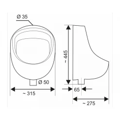 Urinal Komplettset^Cornat
